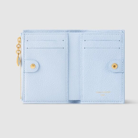 Rare sold out Louis Vuitton Portefeuille Lisa Empreinte Bifold Wallet blue azure - Picture 3 of 10